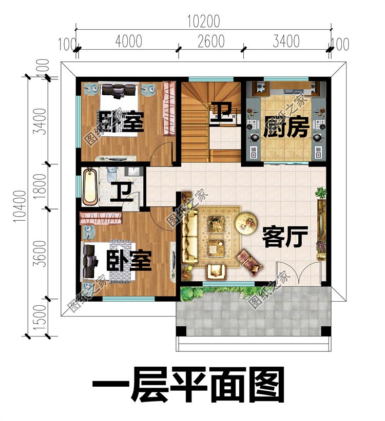 88平農村二層別墅2