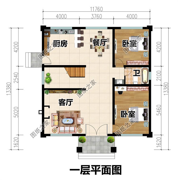 對(duì)稱(chēng)設(shè)計(jì)二層歐式別墅2