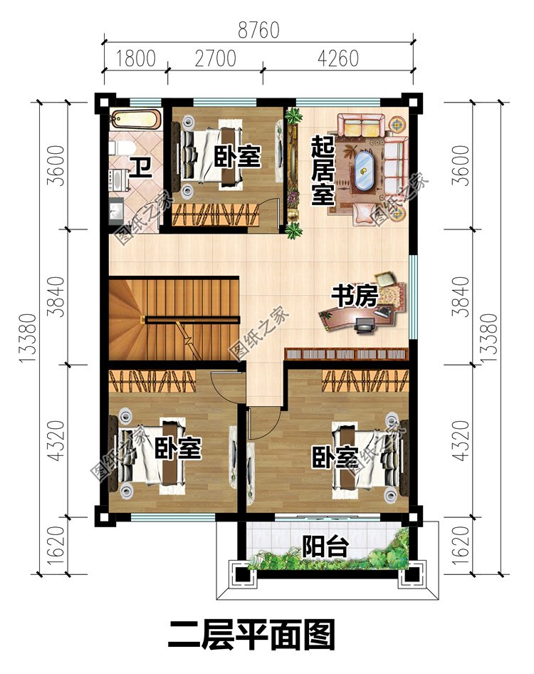 農村兩開間農村別墅3