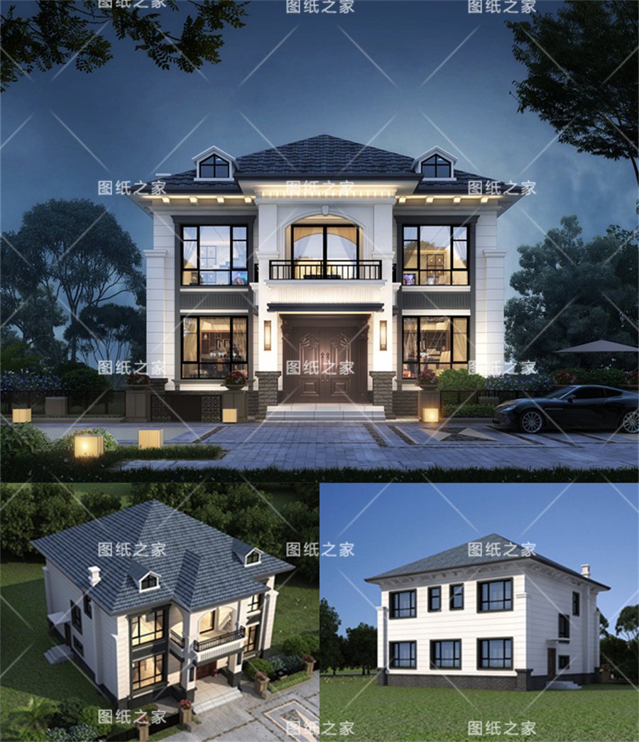 天吶！8款鄉(xiāng)村別墅圖，爆款戶型，實(shí)用又氣派