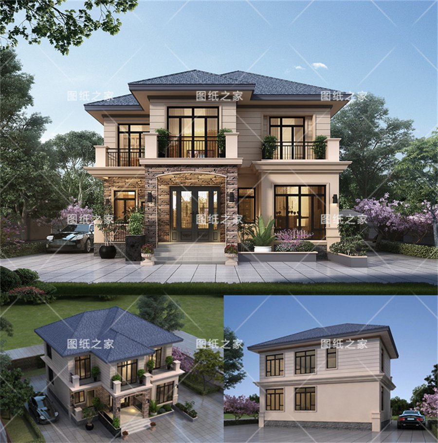 天吶！8款鄉(xiāng)村別墅圖，爆款戶型，實(shí)用又氣派