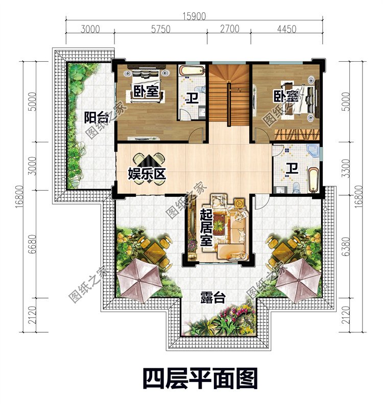 四層復式別墅設計方案5