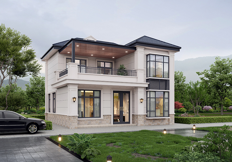 爆款二層自建房別墅設(shè)計(jì)圖，不追求奢華，建個(gè)溫馨實(shí)用的家