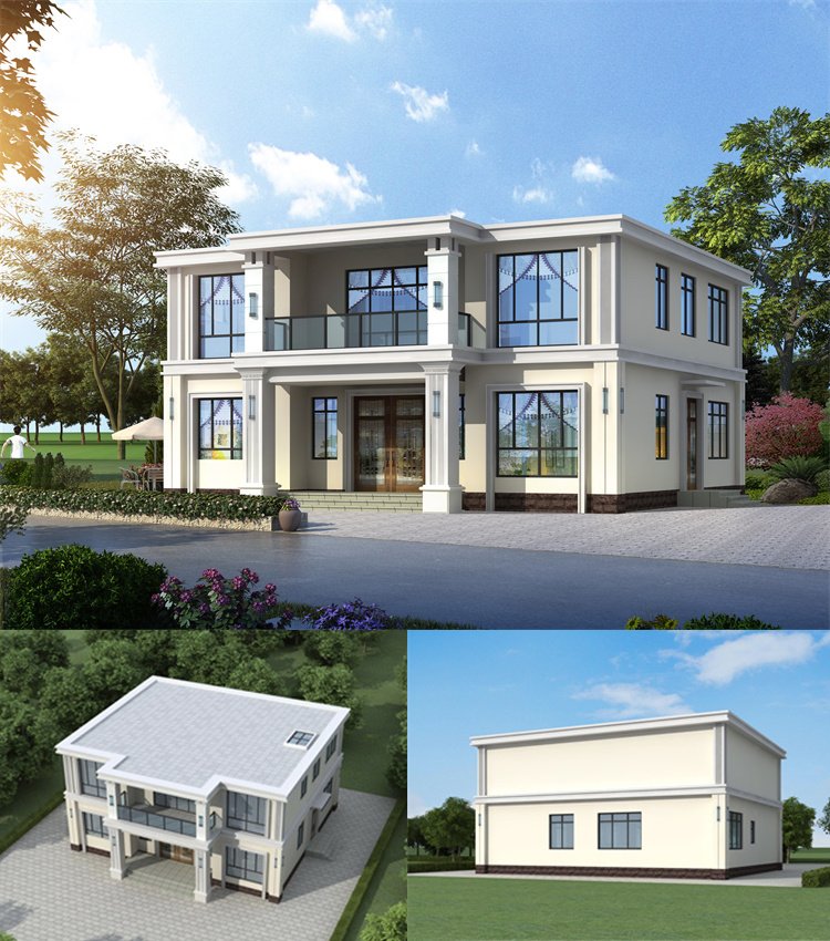 網(wǎng)紅款二層對稱小別墅設(shè)計圖1