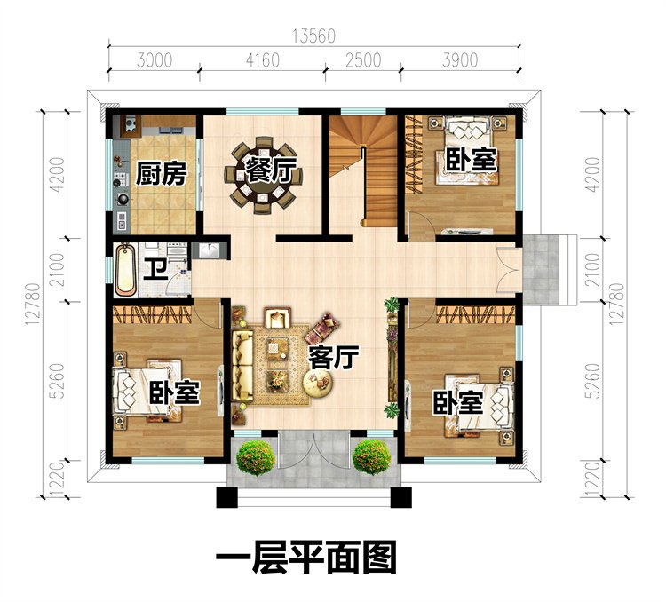 網(wǎng)紅款二層對稱小別墅設(shè)計圖2