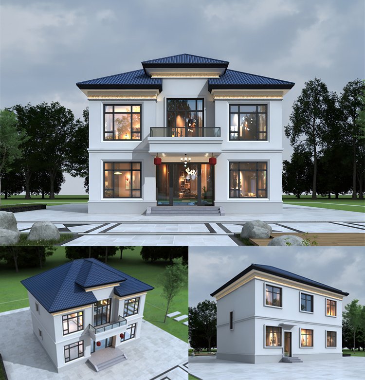 二層新中式自建房設計圖1