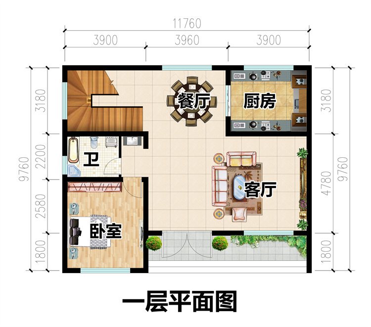中式徽派田園二層設計方案2
