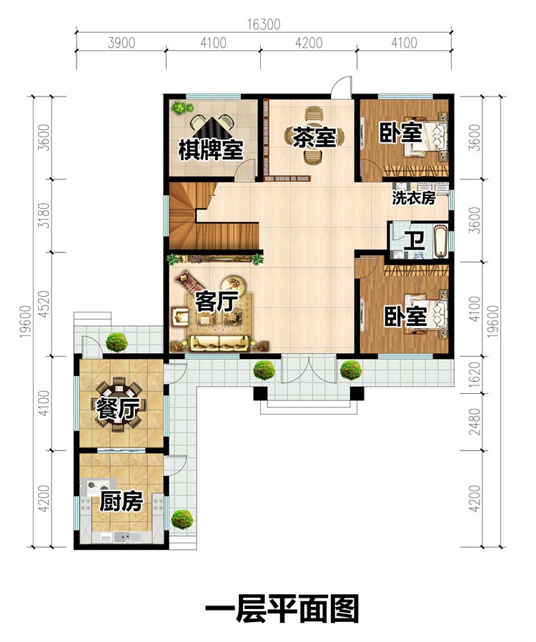 L戶型農村自建房別墅設計圖2