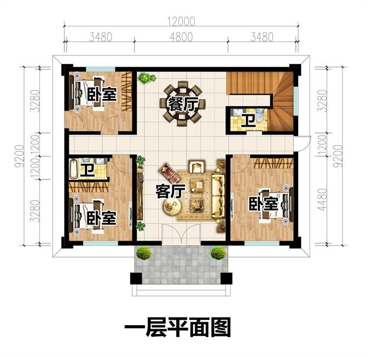 爆火二層自建小別墅設計方案2