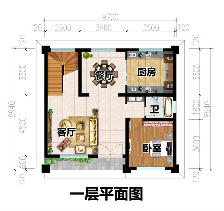 二層農村別墅設計圖2