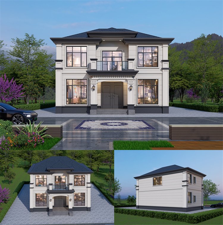 典雅大氣二層官帽房設(shè)計(jì)圖1