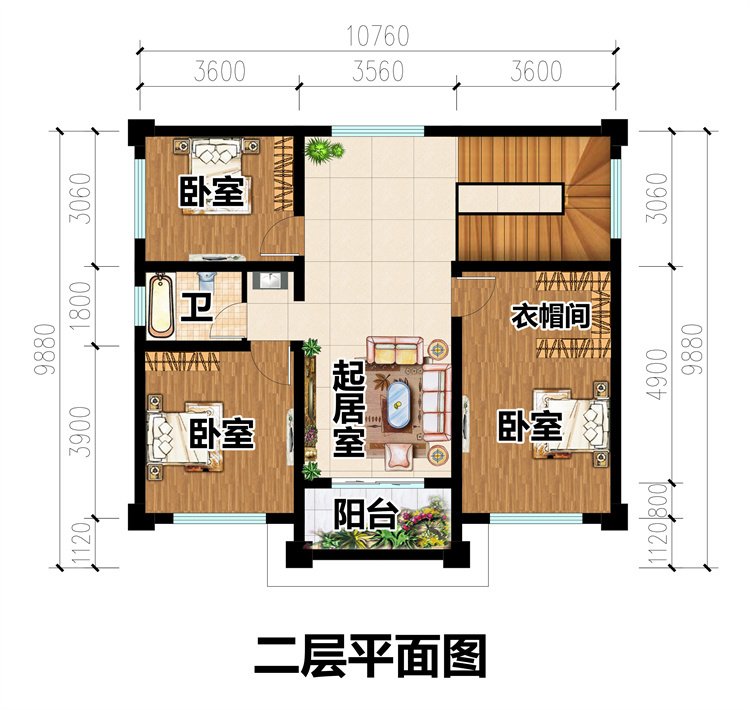 典雅大氣二層官帽房設(shè)計(jì)圖3