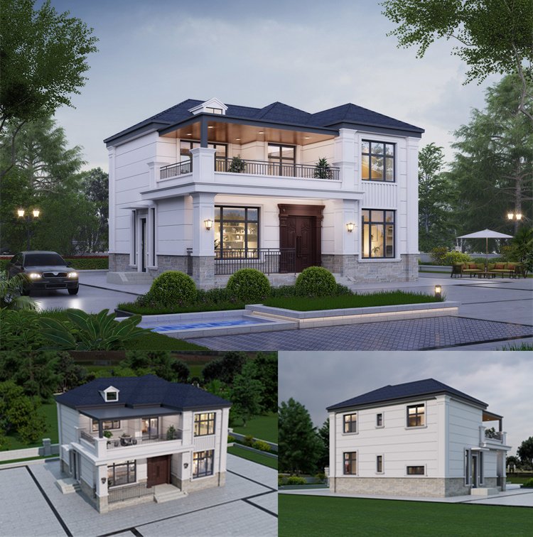 簡潔大氣二層別墅設計1