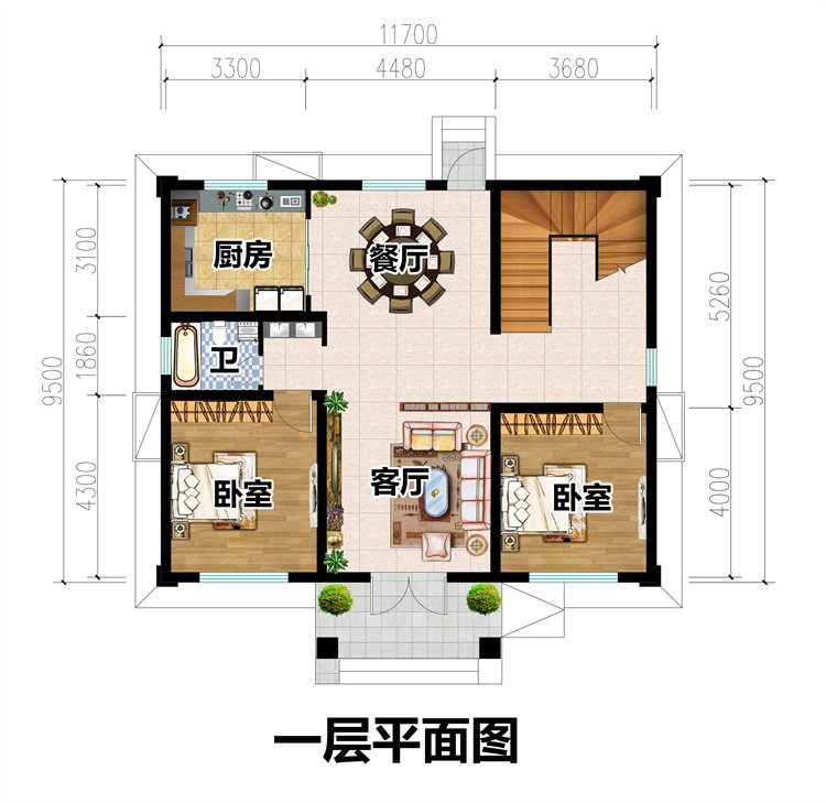 經濟適用對稱二層自建房2