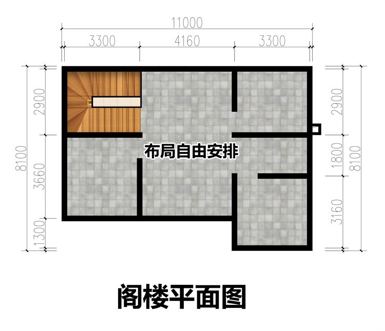 實用簡單二層自建房設計圖4