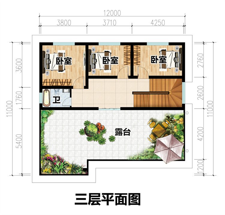 三層現代風自建房設計圖4