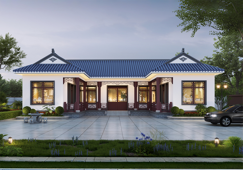 獨(dú)門獨(dú)院中式一層三合院設(shè)計(jì)圖，這才是國人該建的房子