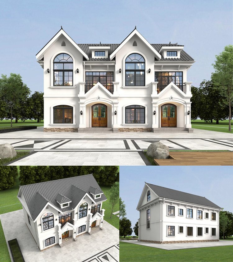 二層雙拼別墅設(shè)計圖1