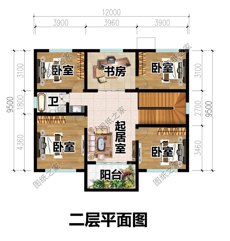 流行款！二層官帽房別墅設計圖，寓意升官發財添貴氣，大氣與文化底蘊共存！