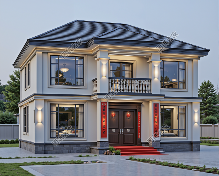 開間12米二層農(nóng)村別墅設計圖,占地適中,實用又經(jīng)濟!